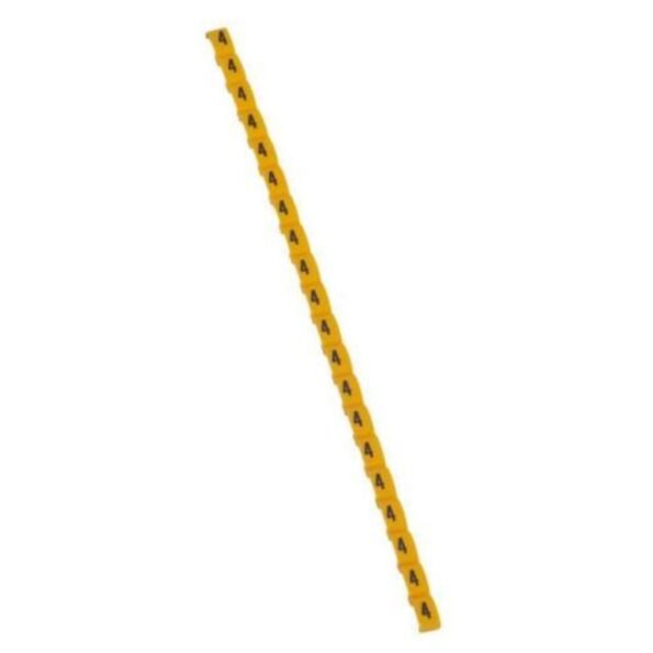 Legrand 038404 Marker Duplix - international colour code - number 4 - yellow