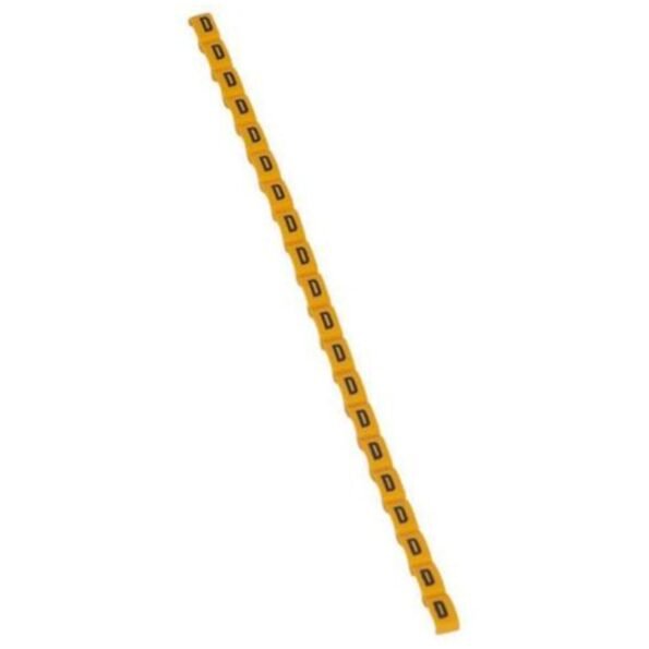 Legrand 038413 Marker Duplix - black capital letter on yellow background - ''D''