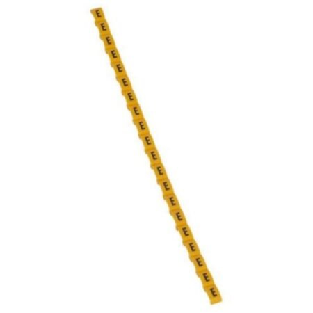 Legrand 038414 Marker Duplix - black capital letter on yellow background - ''E''