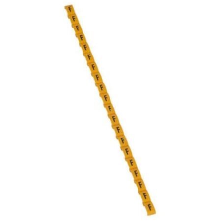 Legrand 038415 Marker Duplix - black capital letter on yellow background - ''F''