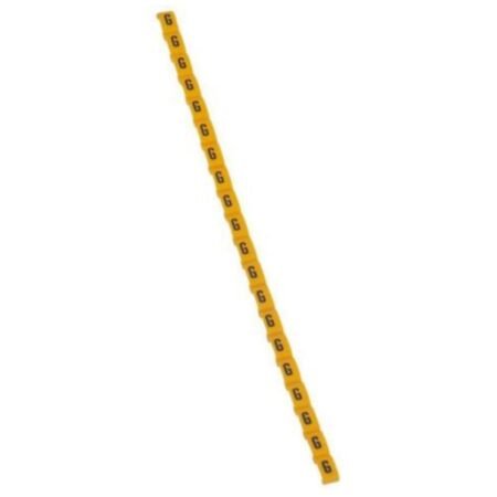Legrand 038416 Marker Duplix - black capital letter on yellow background - ''G''