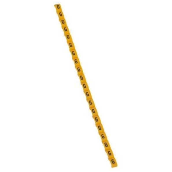 Legrand 038416 Marker Duplix - black capital letter on yellow background - ''G''