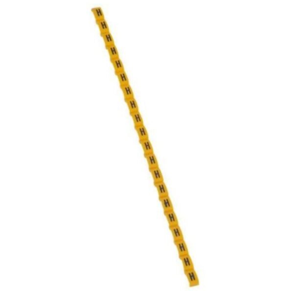 Legrand 038417 Marker Duplix - black capital letter on yellow background - ''H''