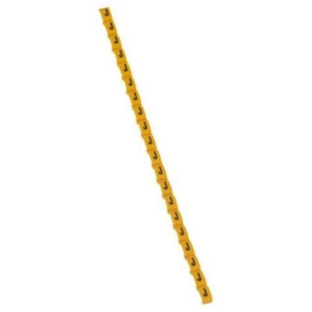 Legrand 038419 Marker Duplix - black capital letter on yellow background - ''J''