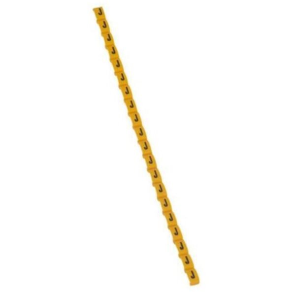 Legrand 038419 Marker Duplix - black capital letter on yellow background - ''J''