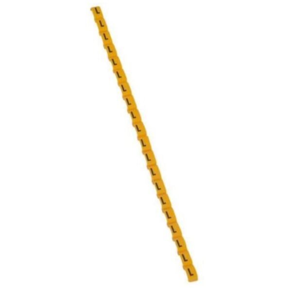 Legrand 038421 Marker Duplix - black capital letter on yellow background - ''L''