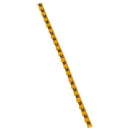 Legrand 038422 Marker Duplix - black capital letter on yellow background - ''M''