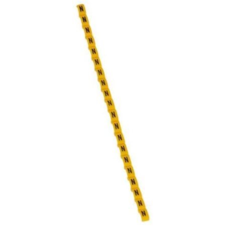 Legrand 038423 Marker Duplix - black capital letter on yellow background - ''N''