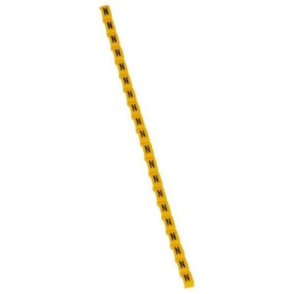 Legrand 038423 Marker Duplix - black capital letter on yellow background - ''N''