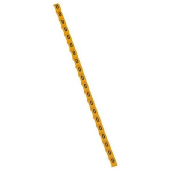 Legrand 038424 Marker Duplix - black capital letter on yellow background - ''O''