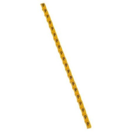 Legrand 038425 Marker Duplix - black capital letter on yellow background - ''P''