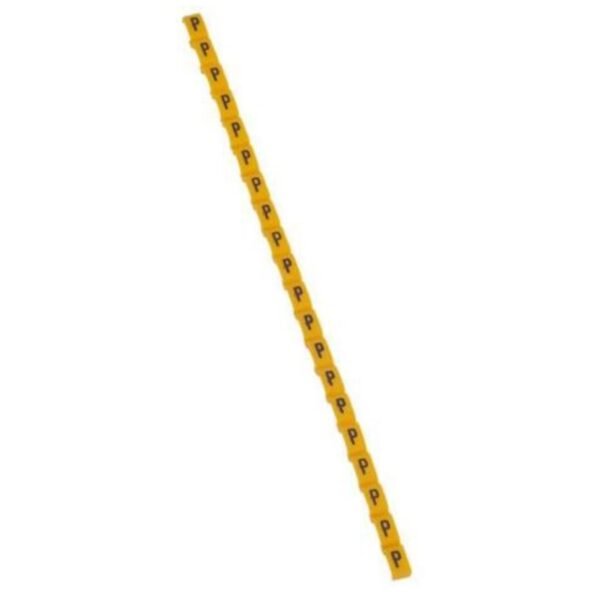 Legrand 038425 Marker Duplix - black capital letter on yellow background - ''P''