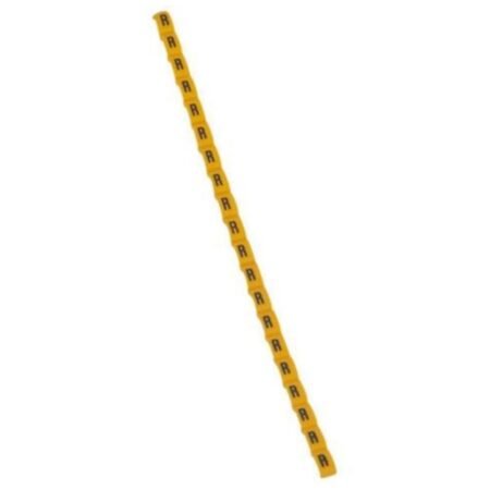 Legrand 038427 Marker Duplix - black capital letter on yellow background - ''R''