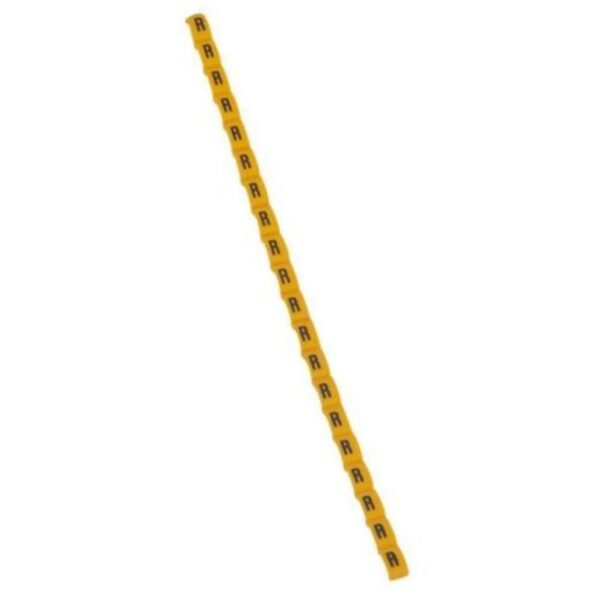 Legrand 038427 Marker Duplix - black capital letter on yellow background - ''R''