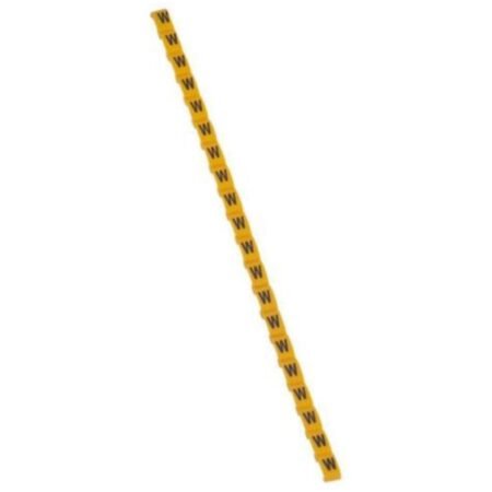 Legrand 038432 Marker Duplix - black capital letter on yellow background - ''W''