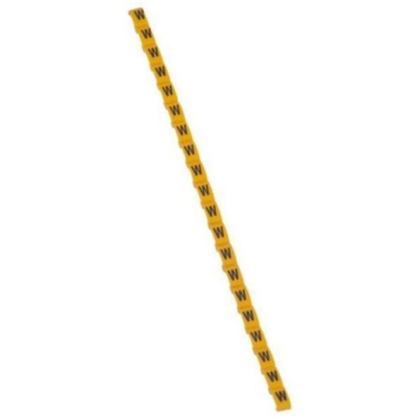 Legrand 038432 Marker Duplix - black capital letter on yellow background - ''W''