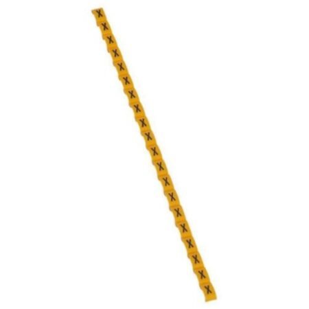 Legrand 038433 Marker Duplix - black capital letter on yellow background - ''X''