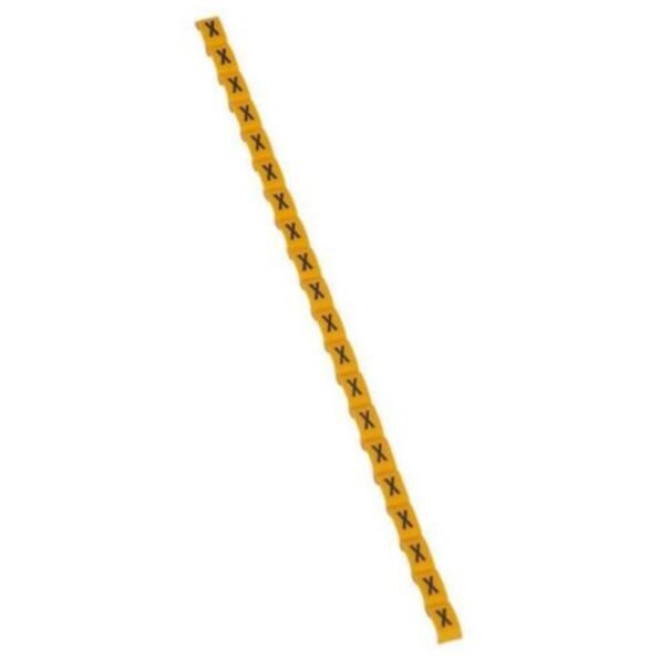 Legrand 038433 Marker Duplix - black capital letter on yellow background - ''X''