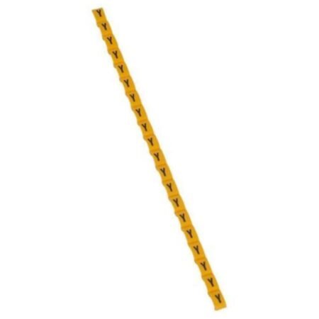 Legrand 038434 Marker Duplix - black capital letter on yellow background - ''Y''