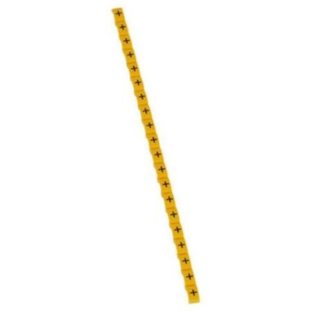 Legrand 038442 Marker Duplix - black conventional symbol yellow background : ''+''