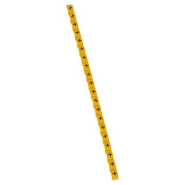 Legrand 038442 Marker Duplix - black conventional symbol yellow background : ''+''