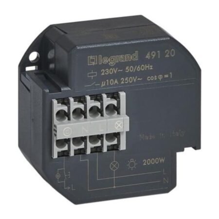 Legrand 049120 Single pole latching relay - silent - 10 A - surface-mounting