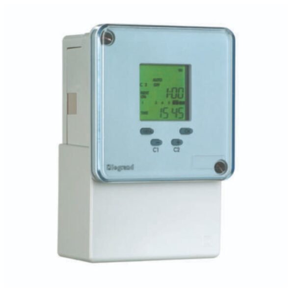 Legrand 049682 MaxiRex D72/2 Plus, digital weekly timer for front panel installation, 2 channels, 230VAC