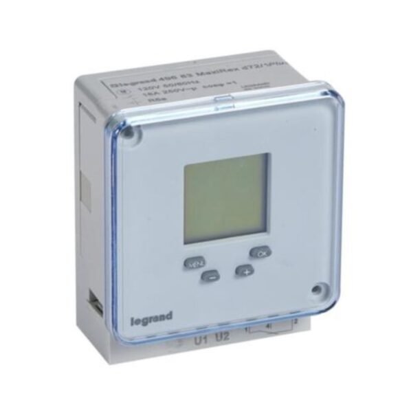 Legrand 049683 MaxiRex D72/1 Plus, digital weekly timer for front panel installation, 1 channel, 120VAC