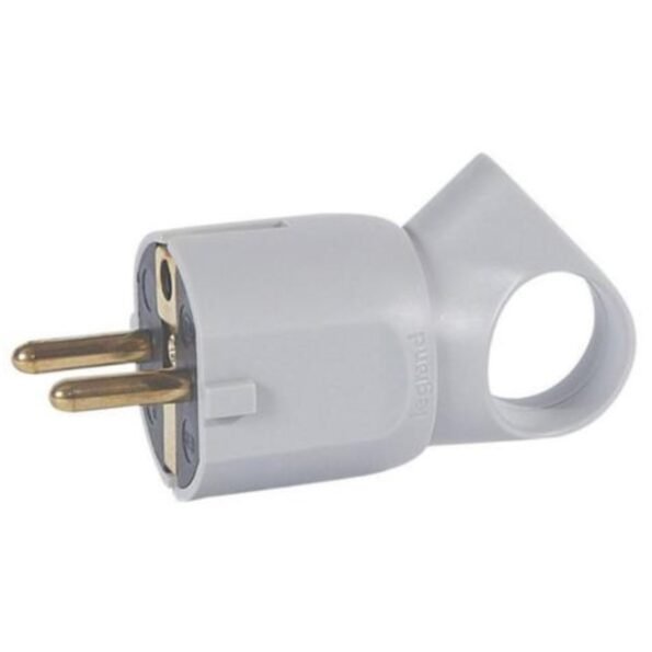 Legrand 050324 2P+E plug - 16 A with ring - German standard - plastic - grey - bulk