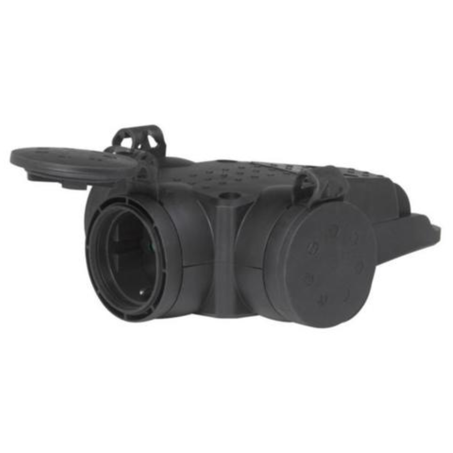 Legrand 051369 Extension German std Legrand 051369 3x2P+E extension - German std - IP 44 with plug inserted - rubber