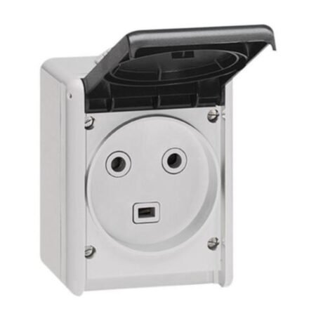 Legrand 055872 Socket outlet Plexo IP44 - 32 A - 2P+E - 230 V~ - surface mounting - grey