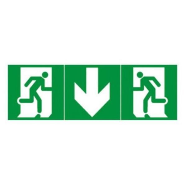 Legrand 061200 Label - for emergency lighting luminaires - exit door below - 327 x 109 mm