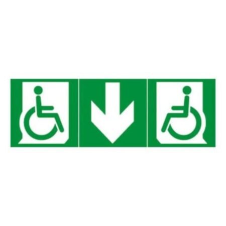 Legrand 061202 Label - for emergency lighting luminaires-exit door for handicapped person below