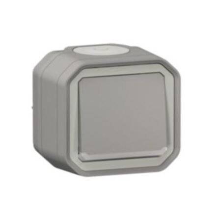 Legrand 069712 Plexo 1 gang 2-way switch indicator - grey - surface