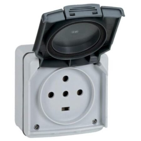 Legrand 091657 Socket outlet Plexo IP 55 - 20 A - 3P+N+E - 230 V~ - surface mounting - grey