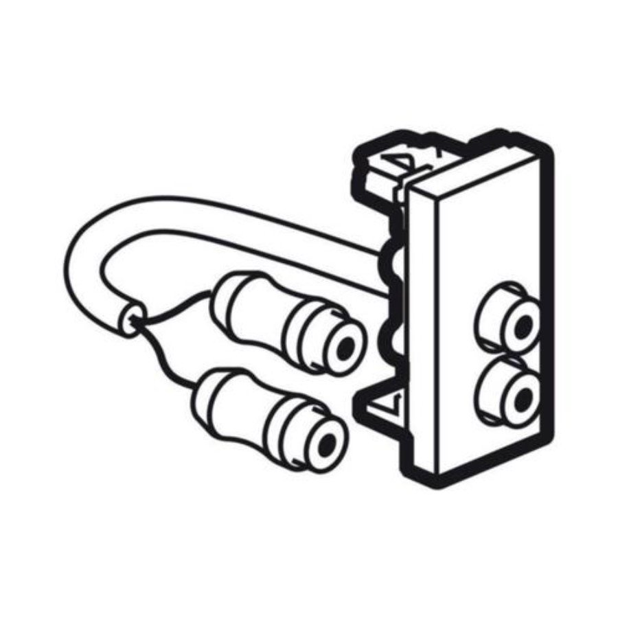 Legrand 572092 RCA socket Arteor Legrand 572092 2 x RCA socket Arteor - preterminated - 1 module - white