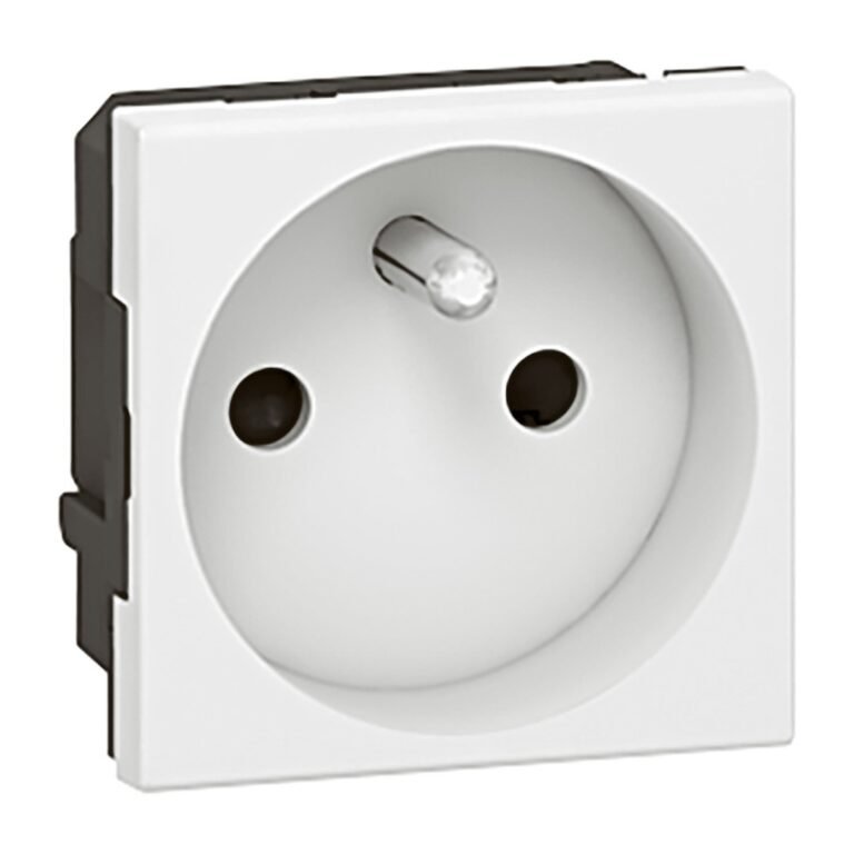 Legrand 077113 Mosaic II 2P + T Socket with French Plug - WOW Electricals