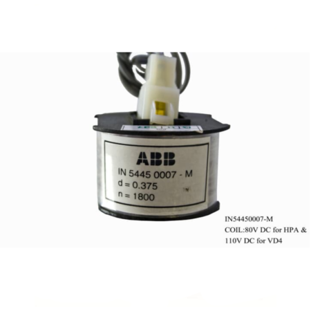ABB IN54450007-M COIL:80V DC for HPA & 110V DC for VD4