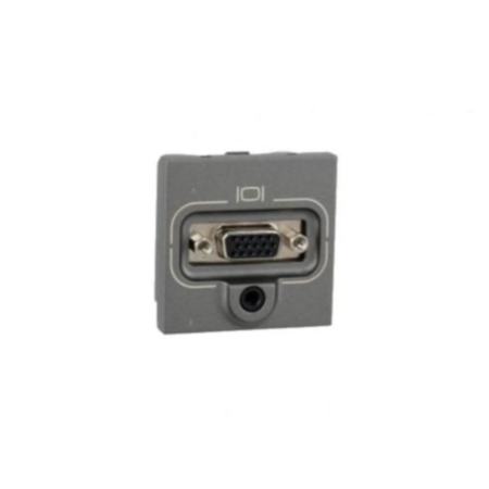 Legrand 572788 HD15 + 3.5mm Jack socket Arteor - screw terminal connection - 1 module - magnesium