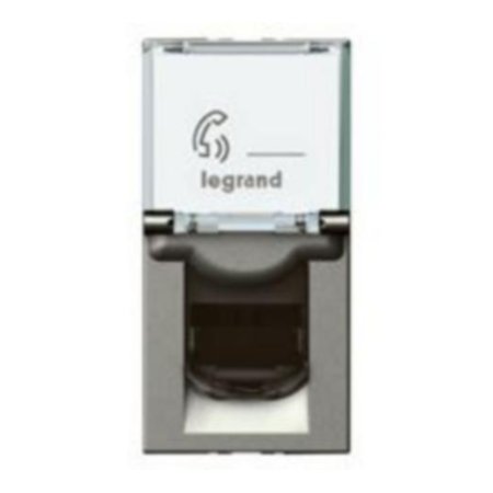 Legrand 572800 Telephone socket Arteor - RJ11 - 4 contacts - 1 module - magnesium