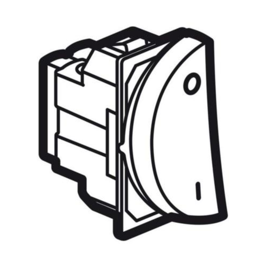 Legrand 573030 Legrand 573030 Double pole switch Arteor - 20 AX 250 V~ - round - 1 left module - white