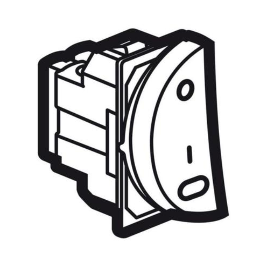 Legrand 573033 Legrand 573033 Double pole switch Arteor-with indicator- 20 AX 250 V~-round- 1 right mod -white