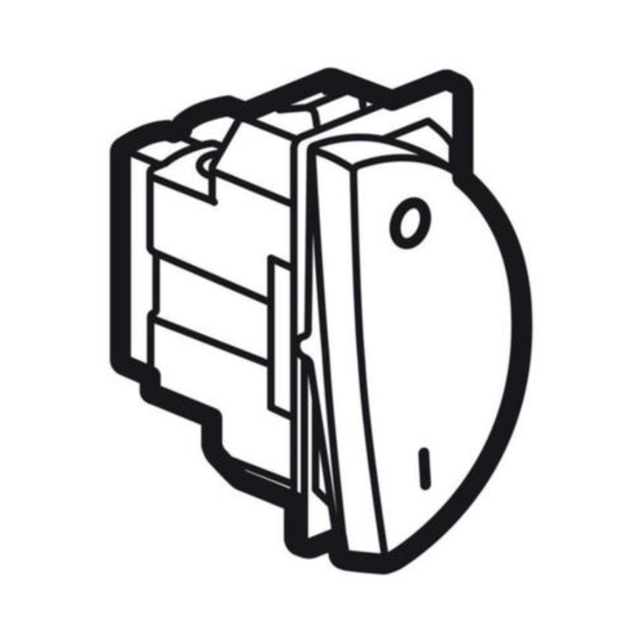 Legrand 573131 Double pole switch Arteor Legrand 573131 Double pole switch Arteor - 20 AX 250 V~ - round - 1 right module - magnesium