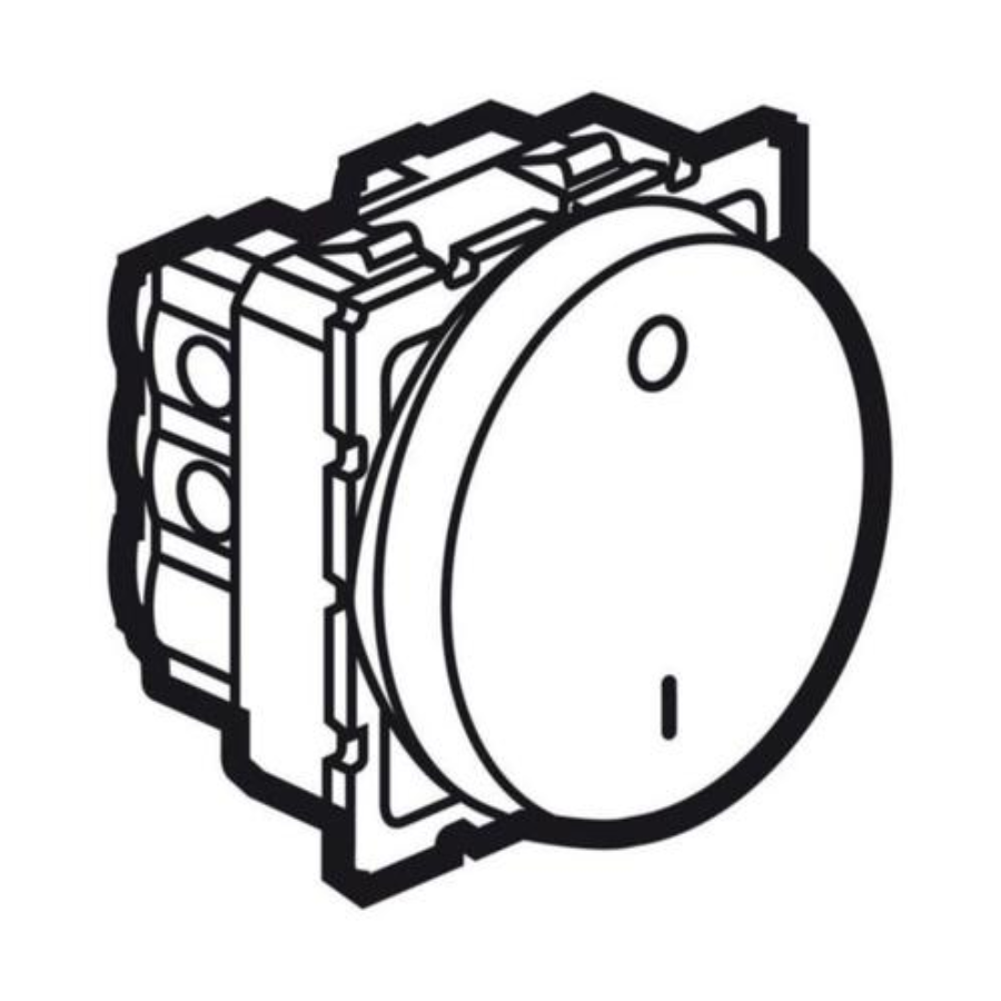 Legrand 573165 Double pole switch Arteor Legrand 573165 Double pole switch Arteor - 10 AX 250 V~ - round - 2 modules - magnesium