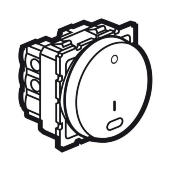 Legrand 573176 1-way double pole switch Arteor-with indicator- 20 AX 250 V~ -round- 2 mod-magn