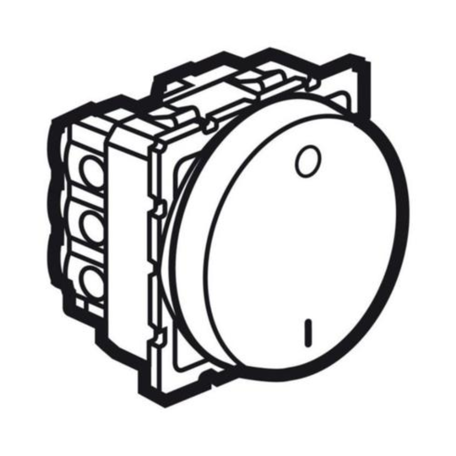 Legrand 573177 {2-way double pole switch Arteor} Legrand 573177 2-way double pole switch Arteor - 20 AX - 250 V~ - round - 2 modules - magnesium