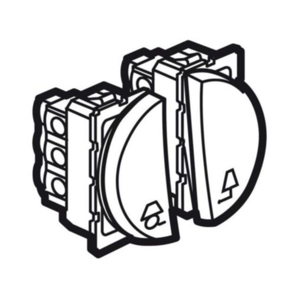 Legrand 573285 Master switch Arteor - lighting control - 2 round modules - white