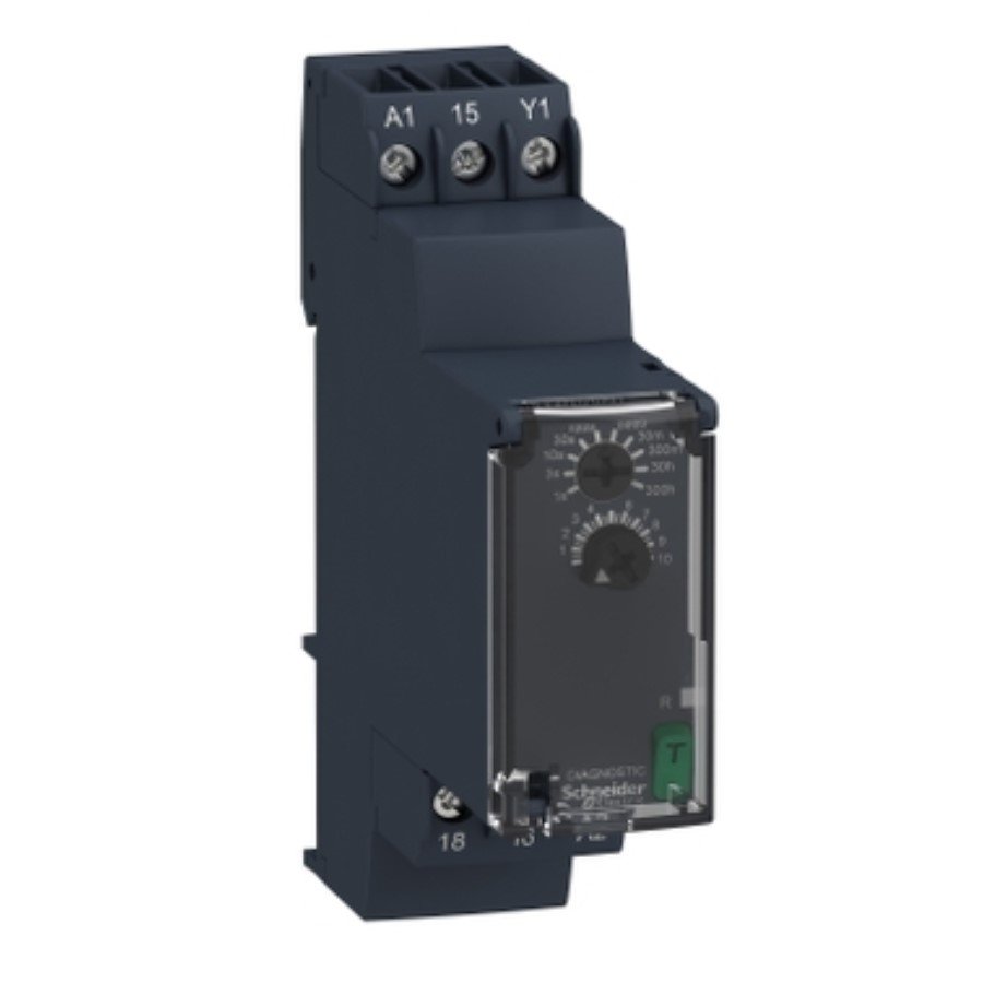 Schneider RE22R1AMR On delay Timing Relay Schneider RE22R1AMR On-delay Timing Relay - 0.05s…300h - 24…240V AC/DC - 1C/O