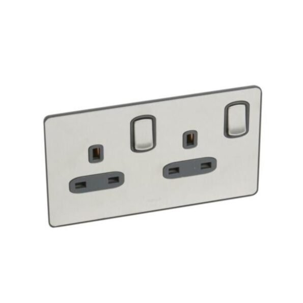 Legrand 832070 Synergy sleek gang switched double pole BS socket outlet