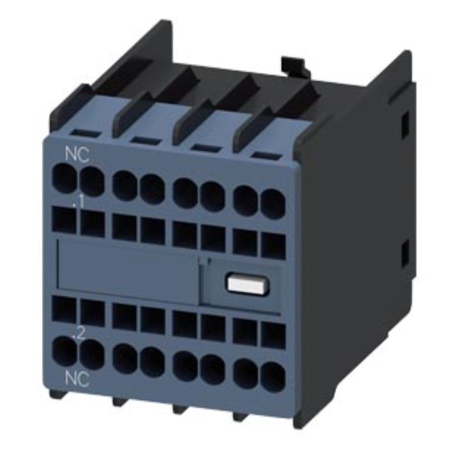 Siemens 3RH29112HA01 Auxiliary switch Siemens 3RH29112HA01 Auxiliary switch, on the front, 1 NC, current path: 1 NC, spring-loaded terminal, for contactors 3RT2 and contactor relays 3RH2